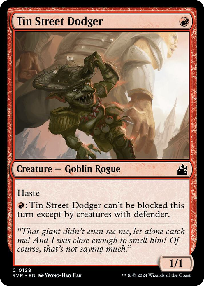 Tin Street Dodger #128 C - Ravnica Remastered Pokemon card