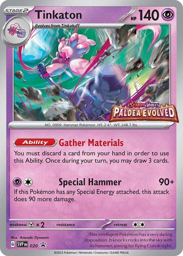 0020 Tinkaton - 020 (Prerelease) Promo Scarlet & Violet Promo Cards