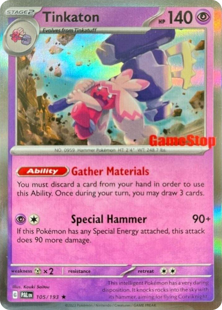 0105 Tinkaton - 105/193 (GameStop Exclusive) Promo Miscellaneous Cards & Products