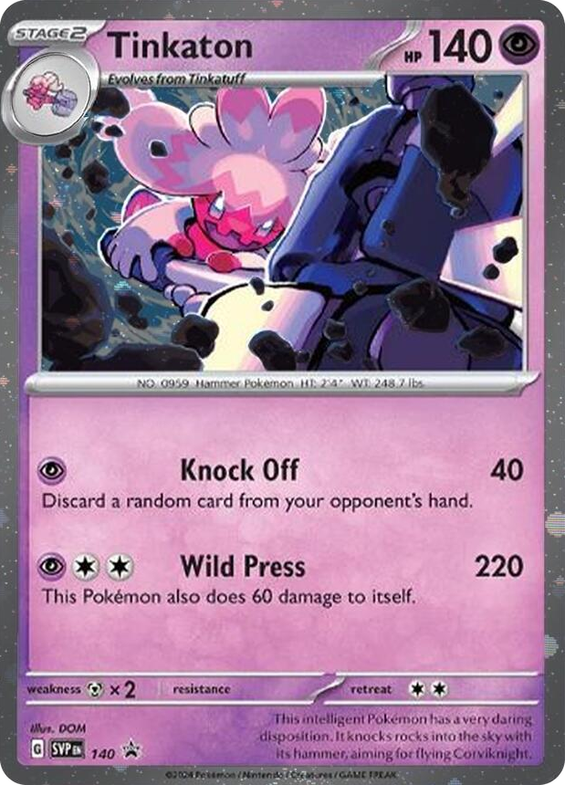 0140 Tinkaton - 140 (Cosmo Holo) Promo Scarlet & Violet Promo Cards