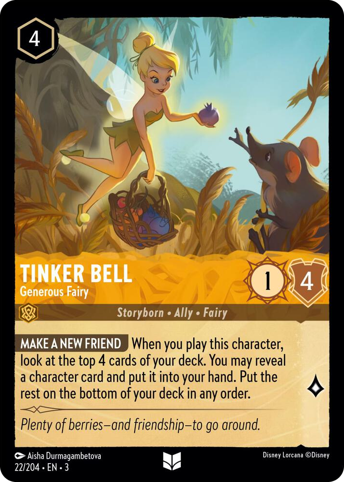0022 Tinker Bell - Generous Fairy Uncommon Into the Inklands
