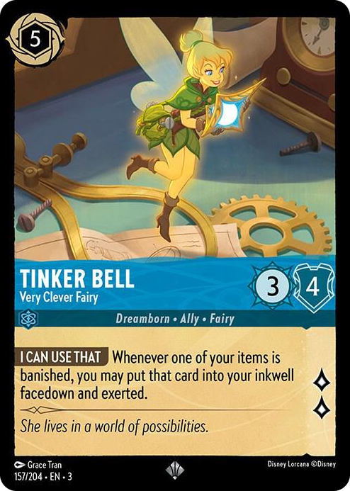 0157 Tinker Bell - Very Clever Fairy Super Rare Into the Inklands