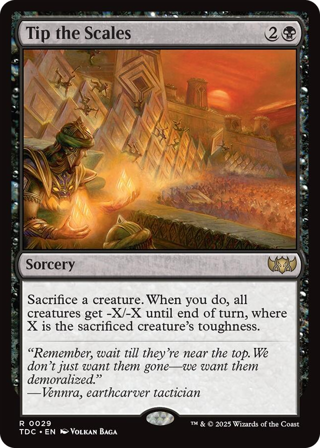 Tip the Scales #29 R - Commander: Tarkir: Dragonstorm Pokemon card