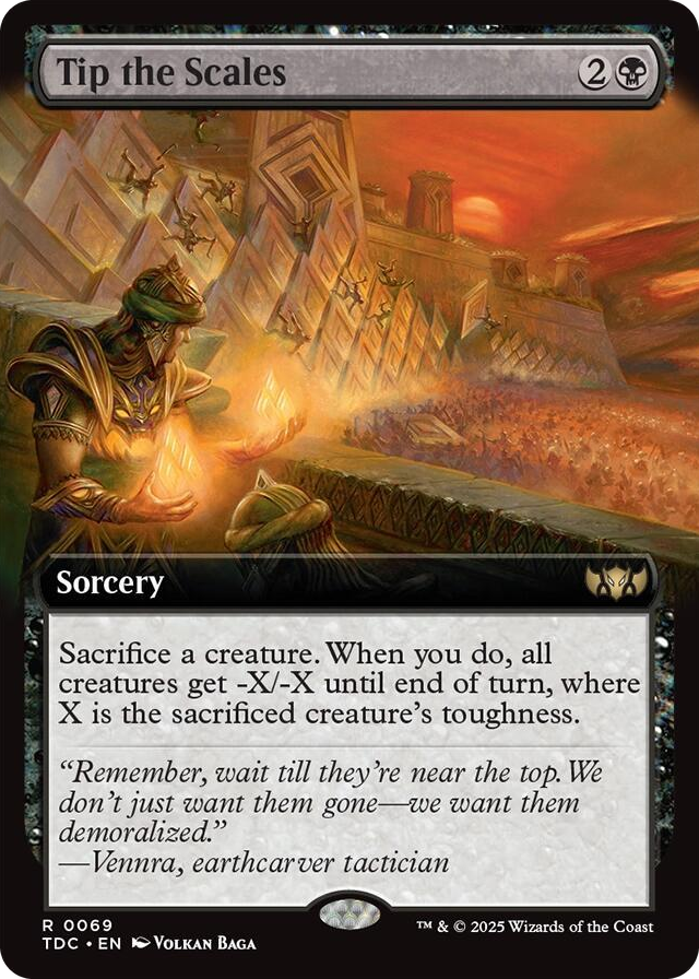 0069 Tip the Scales (Extended Art) R Commander: Tarkir: Dragonstorm