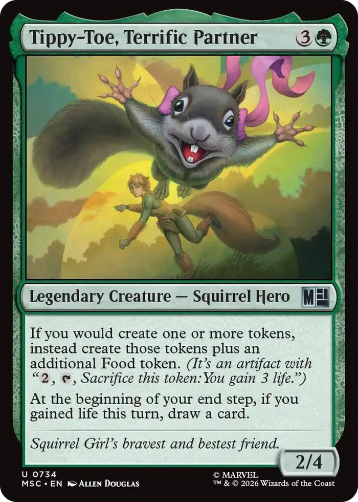 Tippy-Toe, Terrific Partner #734 U - Commander: Marvel Super Heroes Pokemon card