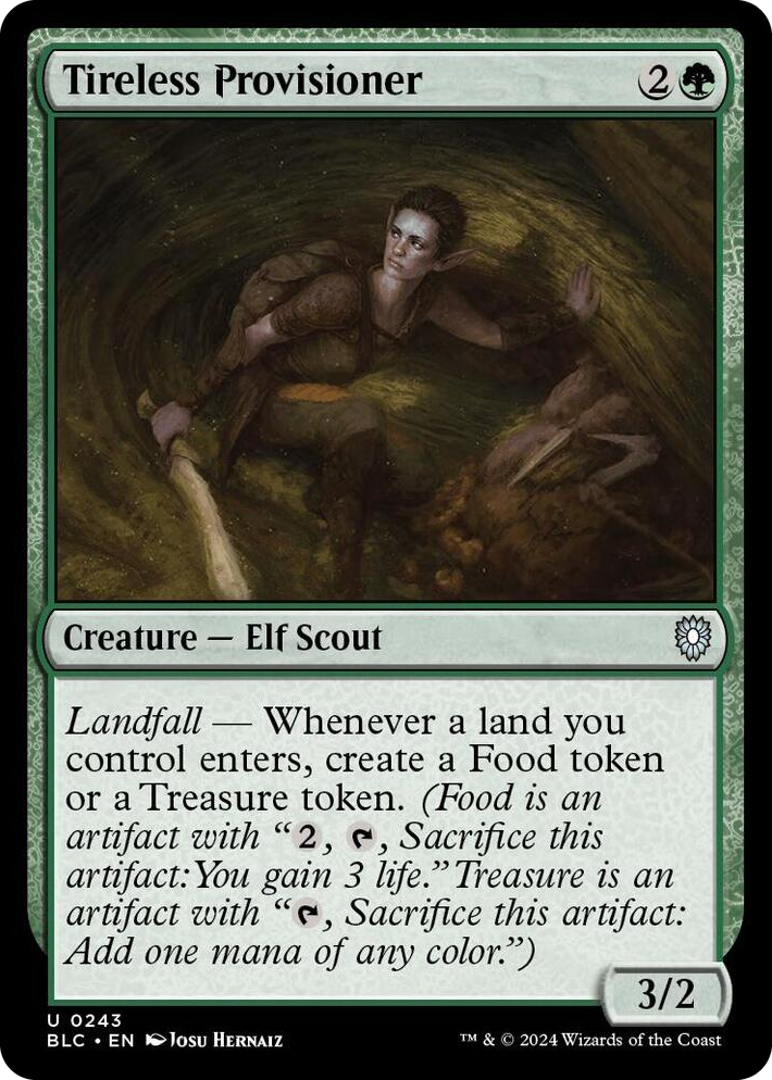 0243 Tireless Provisioner U Commander: Bloomburrow