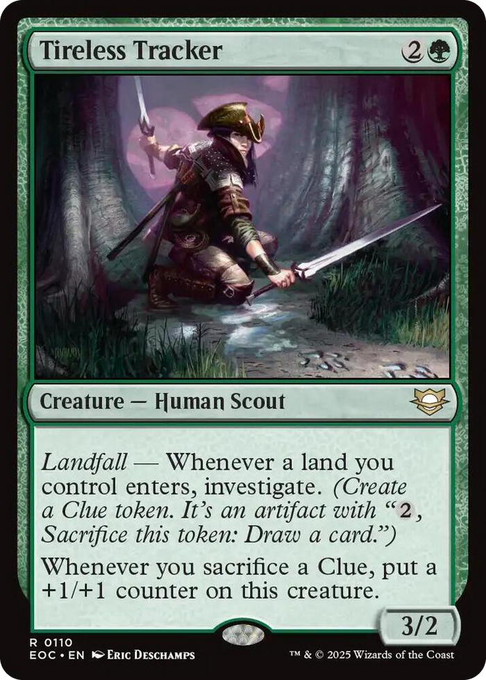 Tireless Tracker #110 R - Commander: Edge of Eternities Pokemon card