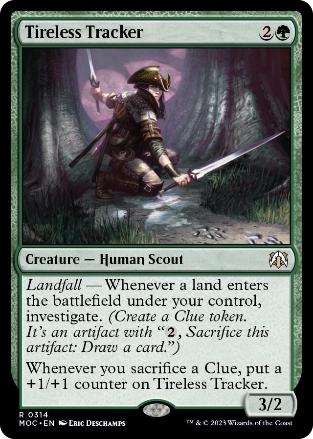 Tireless Tracker #314 R - Commander: March of the Machine Pokemon card