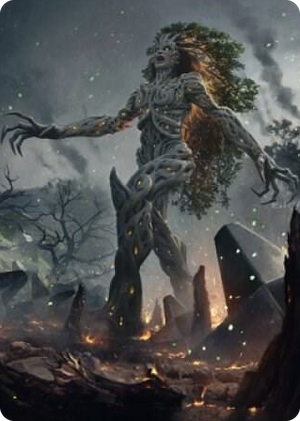 0027 Titania, Gaea Incarnate Art Card S Art Series: The Brothers' War