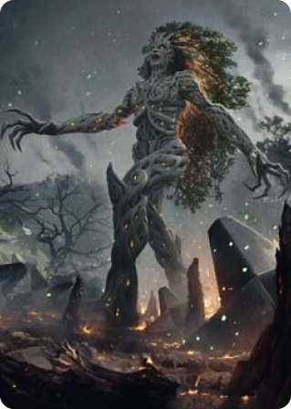 0027 Titania, Gaea Incarnate Art Card S Art Series: The Brothers' War