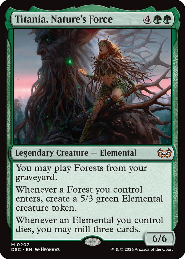 0202 Titania, Nature's Force M Commander: Duskmourn: House of Horror