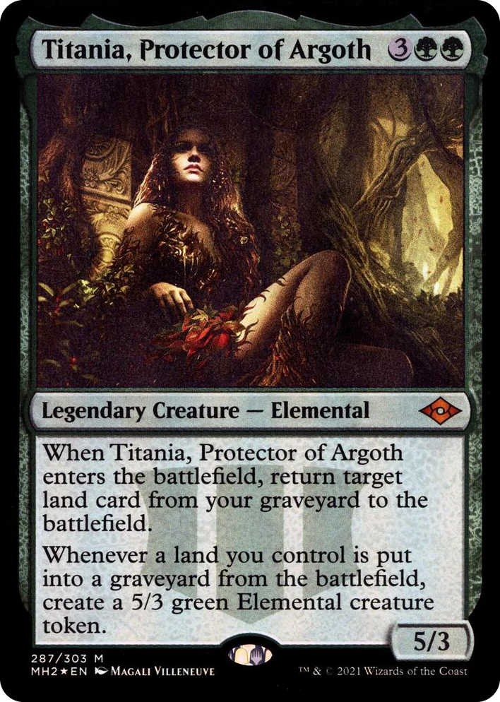 0287 Titania, Protector of Argoth (Foil Etched) M Modern Horizons 2