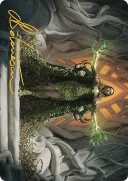 0026 Titania, Voice of Gaea Art Card (Gold-Stamped Signature) S Art Series: The Brothers' War