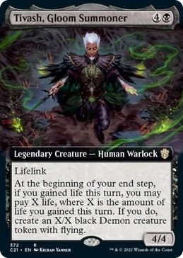 0372 Tivash, Gloom Summoner (Extended Art) R Commander 2021