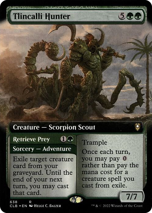 Tlincalli Hunter (Extended Art) #638 R - Commander Legends: Battle for Baldur's Gate Pokemon card