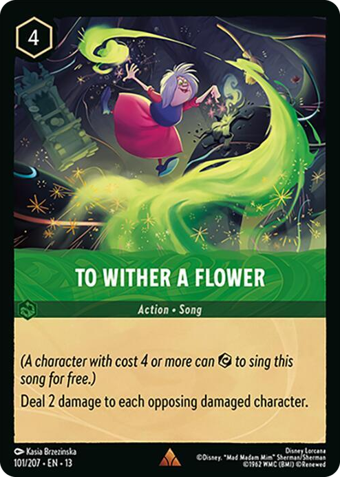 To Wither a Flower #101 Rare - Attack of the Vine! Pokemon card