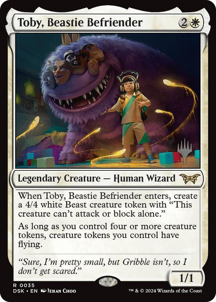 Toby, Beastie Befriender #35 R - Promo Pack: Duskmourn: House of Horror Pokemon card
