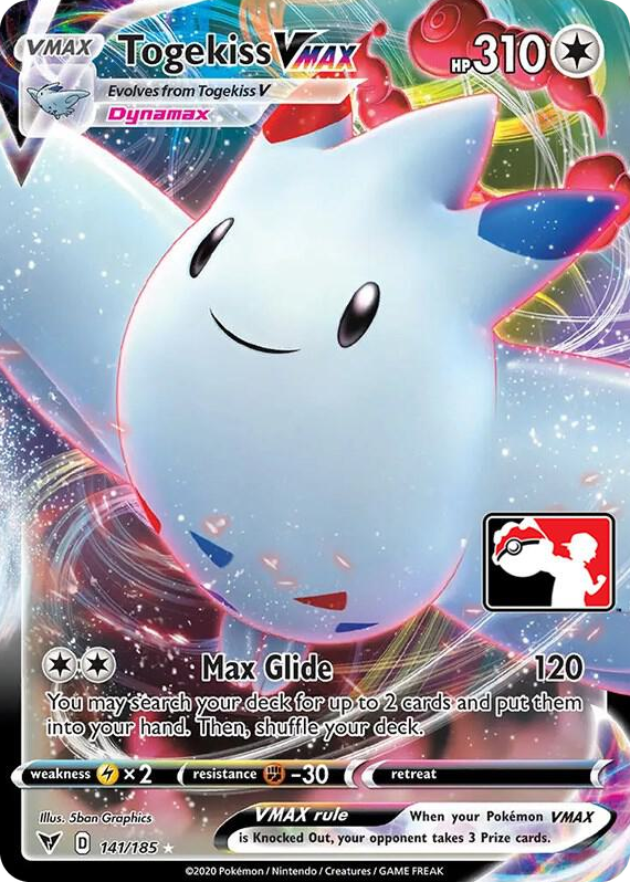 0141 Togekiss VMAX Ultra Rare Prize Pack Series Cards