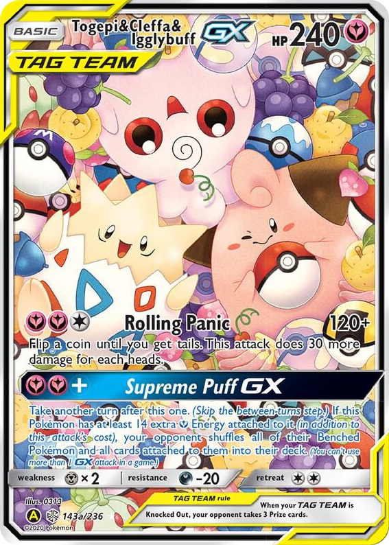 0143a Togepi & Cleffa & Igglybuff GX - 143a/236 Promo Alternate Art Promos