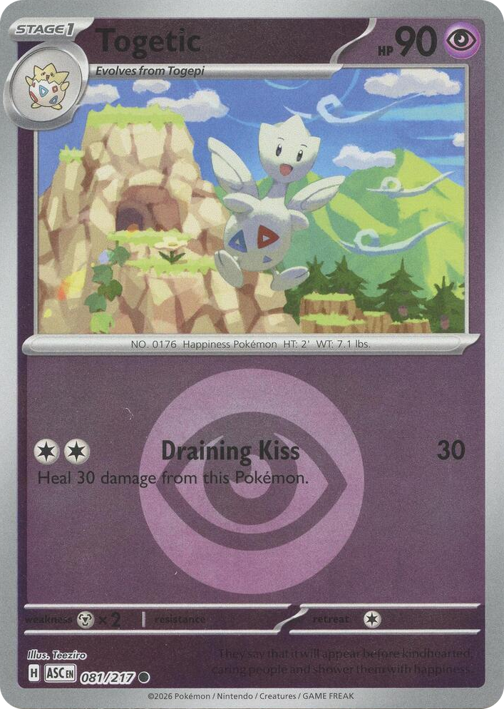 0081 Togetic (Energy Symbol Pattern) Common Ascended Heroes
