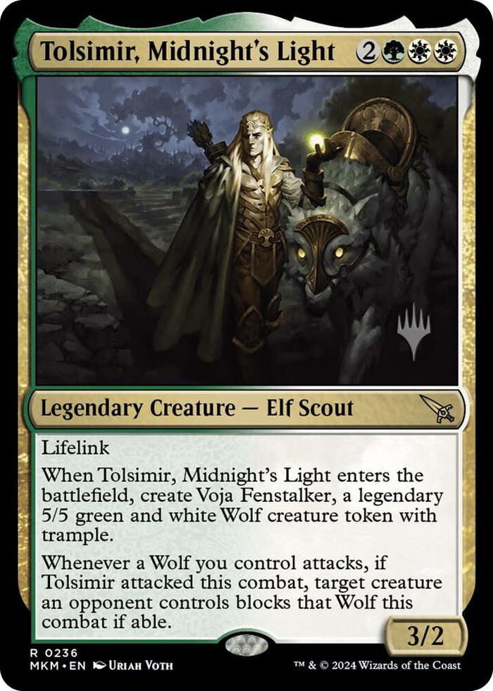 Tolsimir, Midnight's Light #236 R - Promo Pack: Murders at Karlov Manor Pokemon card
