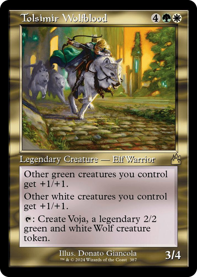 0387 Tolsimir Wolfblood (Retro Frame) R Ravnica Remastered