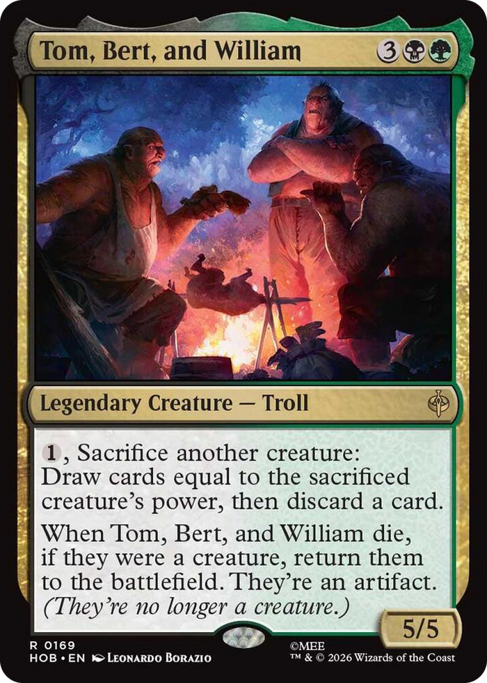 Tom, Bert, and William #169 R - The Hobbit Pokemon card