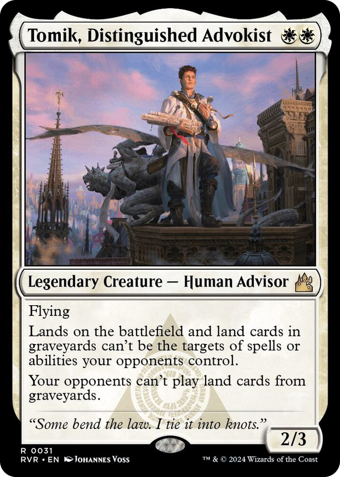 Tomik, Distinguished Advokist #31 R - Ravnica Remastered Pokemon card
