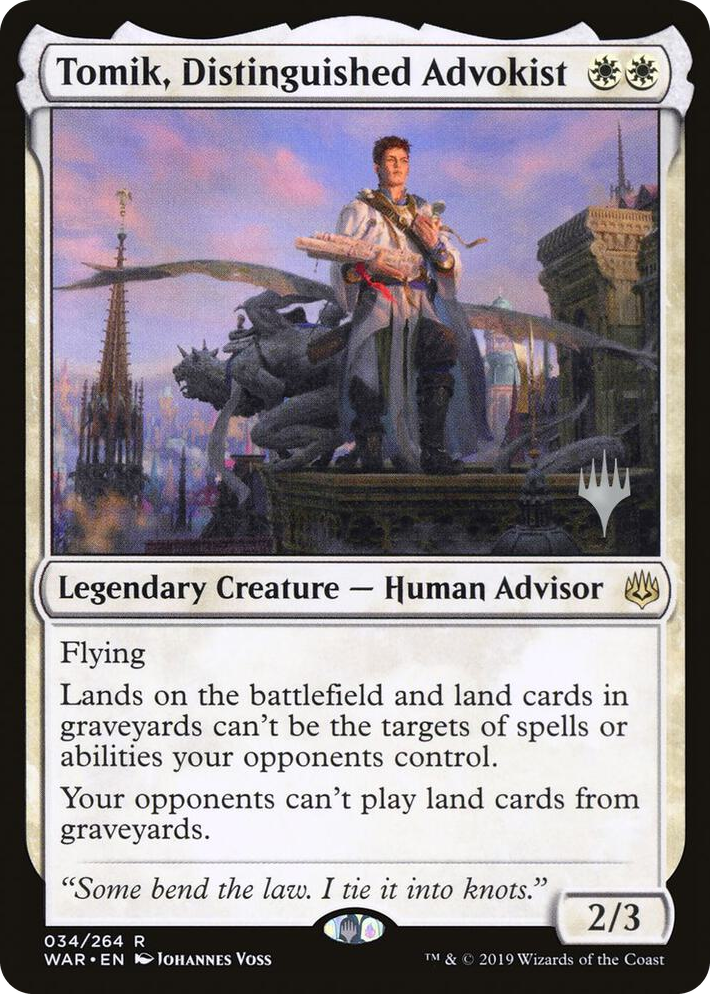 0034 Tomik, Distinguished Advokist R Promo Pack: Throne of Eldraine