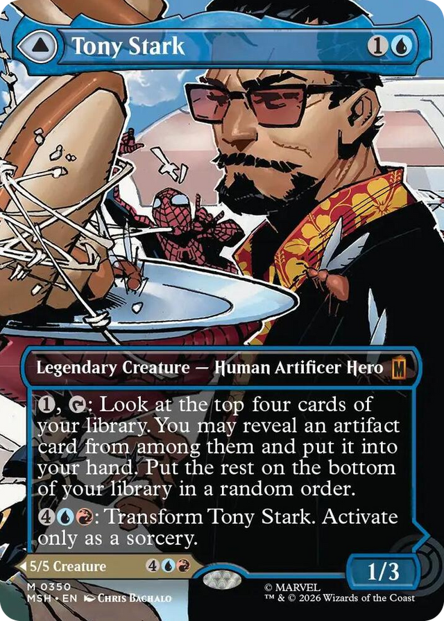 0350 Tony Stark (Borderless) (0350) M Marvel Super Heroes