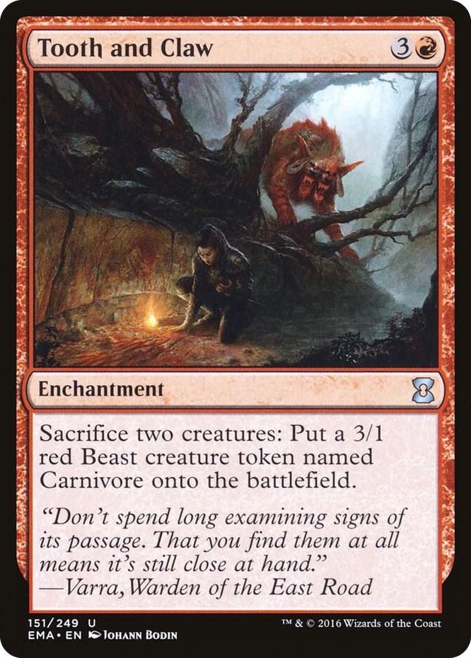 Tooth and Claw #151 U - Eternal Masters Pokemon card