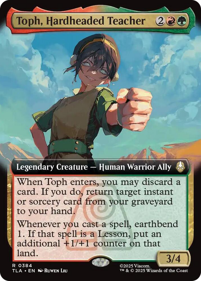 0384 Toph, Hardheaded Teacher (Extended Art) R The Last Airbender