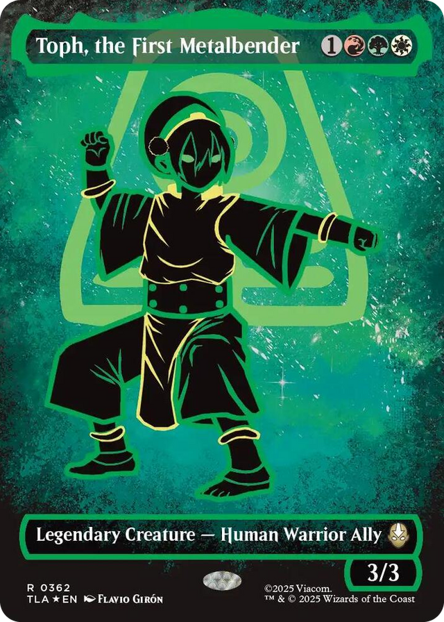 0362 Toph, the First Metalbender (Borderless) (Neon Ink Foil) R The Last Airbender
