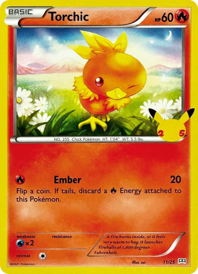 0011 Torchic Promo McDonald's 25th Anniversary Promos