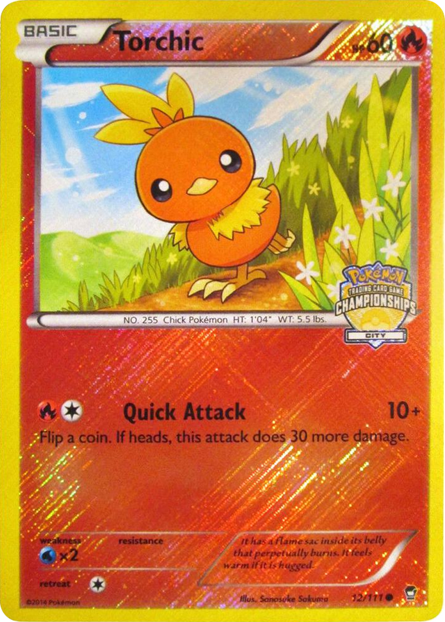 0012 Torchic - 12/111 (City Championships) Promo League & Championship Cards