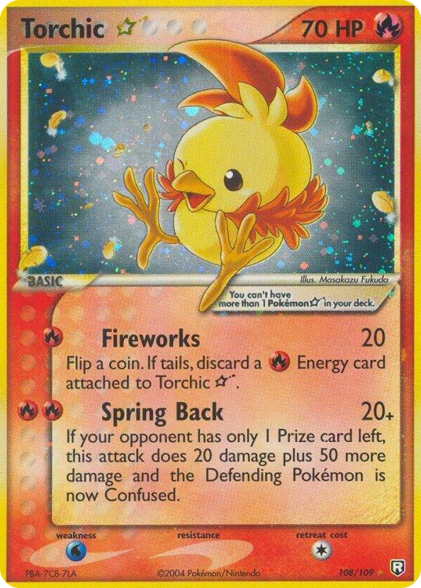 0108 Torchic Star Ultra Rare EX Team Rocket Returns