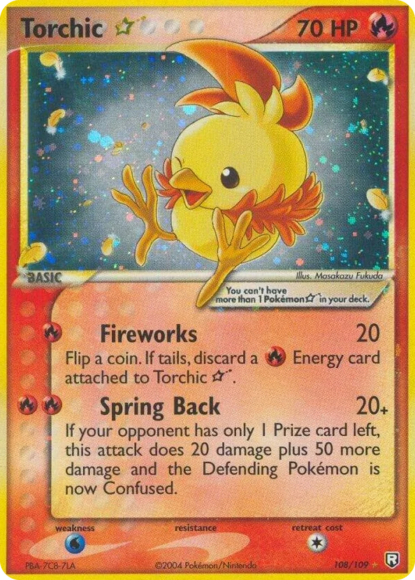 0108 Torchic Star Ultra Rare EX Team Rocket Returns
