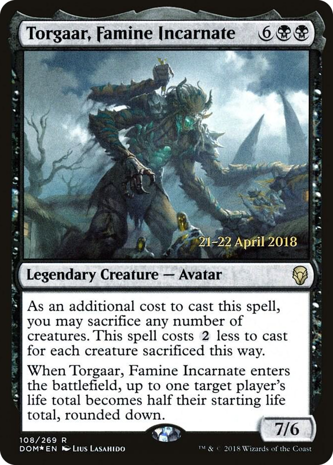 0108 Torgaar, Famine Incarnate R Prerelease Cards