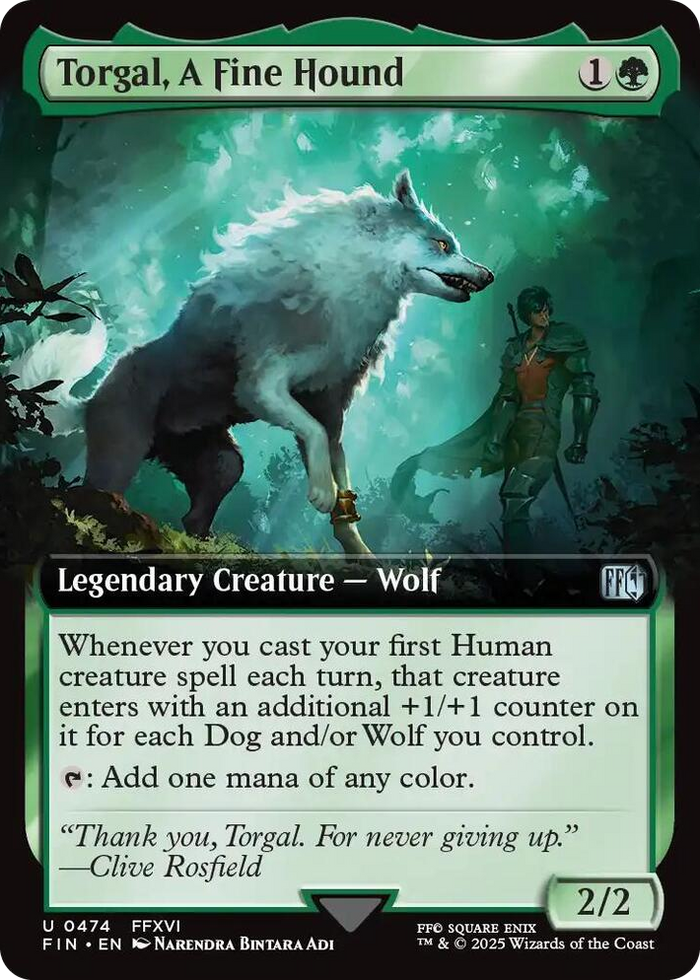 Torgal, A Fine Hound (Extended Art) #474 U - FINAL FANTASY Pokemon card