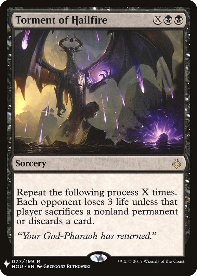 0077 Torment of Hailfire R The List Reprints