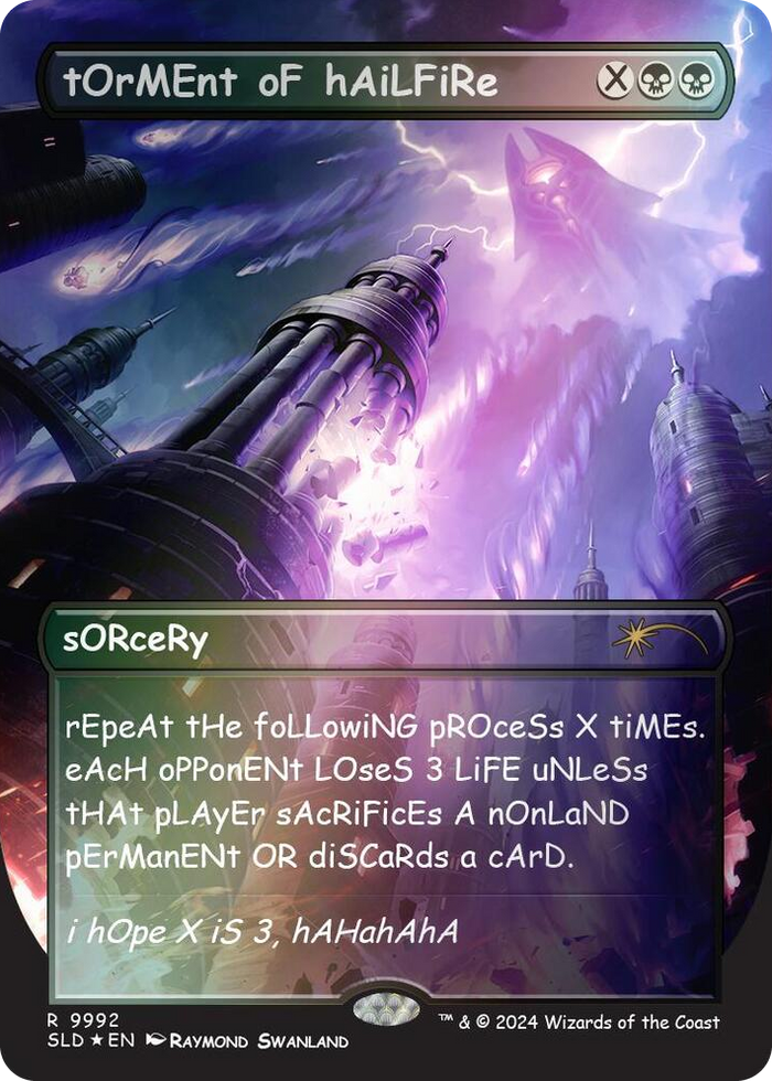 tOrMEnt oF hAiLFiRe (Rainbow Foil) #9992 R - Secret Lair Drop Series Pokemon card