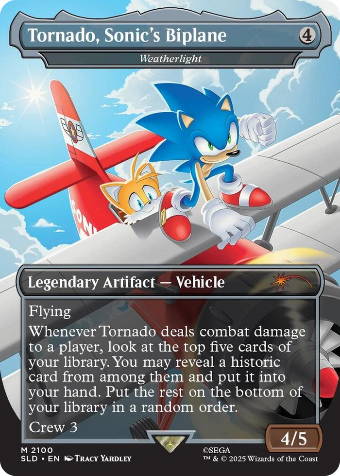 Tornado, Sonic's Biplane - Weatherlight #2100 M - Secret Lair Drop Series Pokemon card