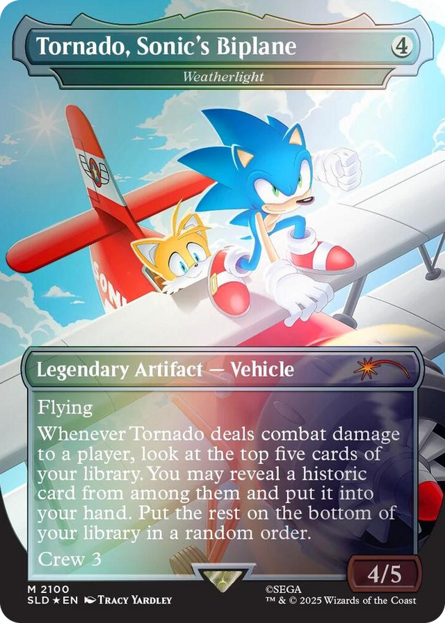 2100 Tornado, Sonic's Biplane - Weatherlight (Rainbow Foil) M Secret Lair Drop Series