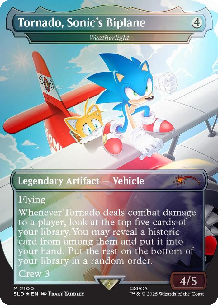 Tornado, Sonic's Biplane - Weatherlight (Rainbow Foil) #2100 M - Secret Lair Drop Series Pokemon card