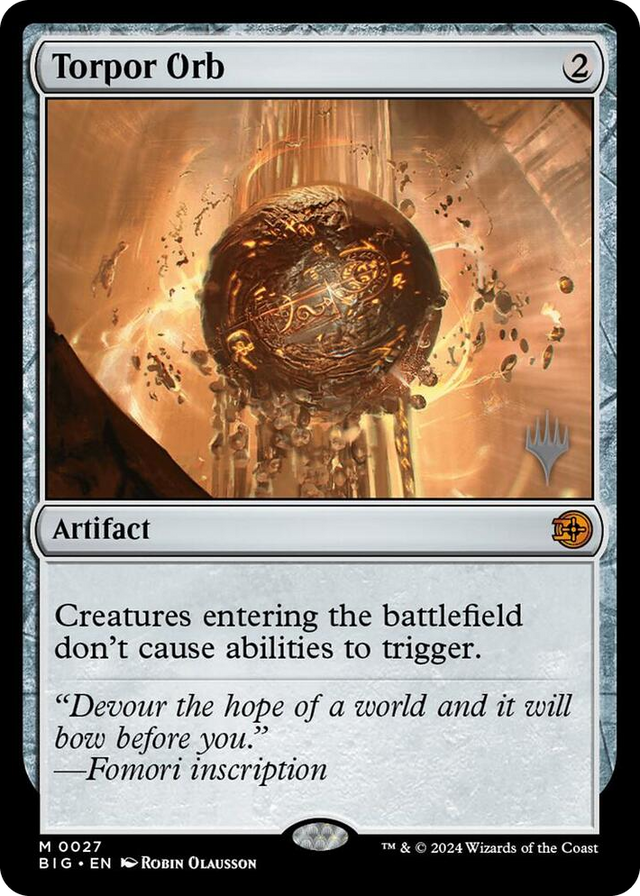 0027 Torpor Orb M Promo Pack: Lorwyn Eclipsed