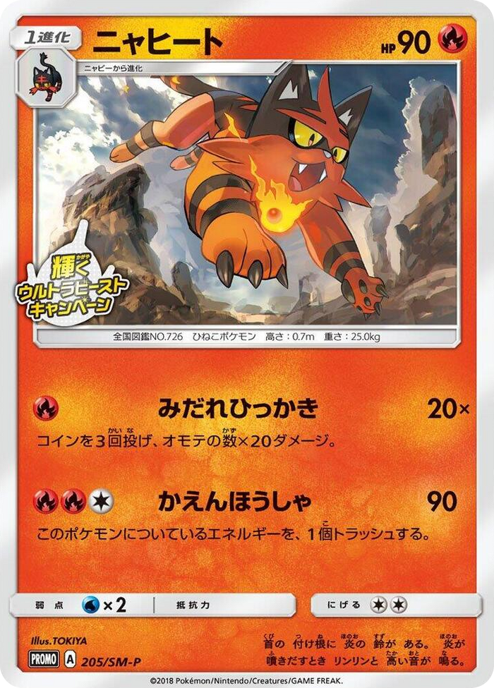 Torracat - 205/SM-P #205 - SM-P: Sun & Moon Promos Japanese Pokemon card