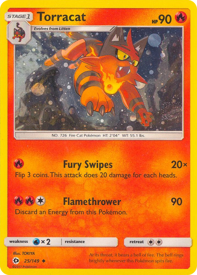 0025 Torracat - 25/149 (Cosmos Holo) Promo League & Championship Cards