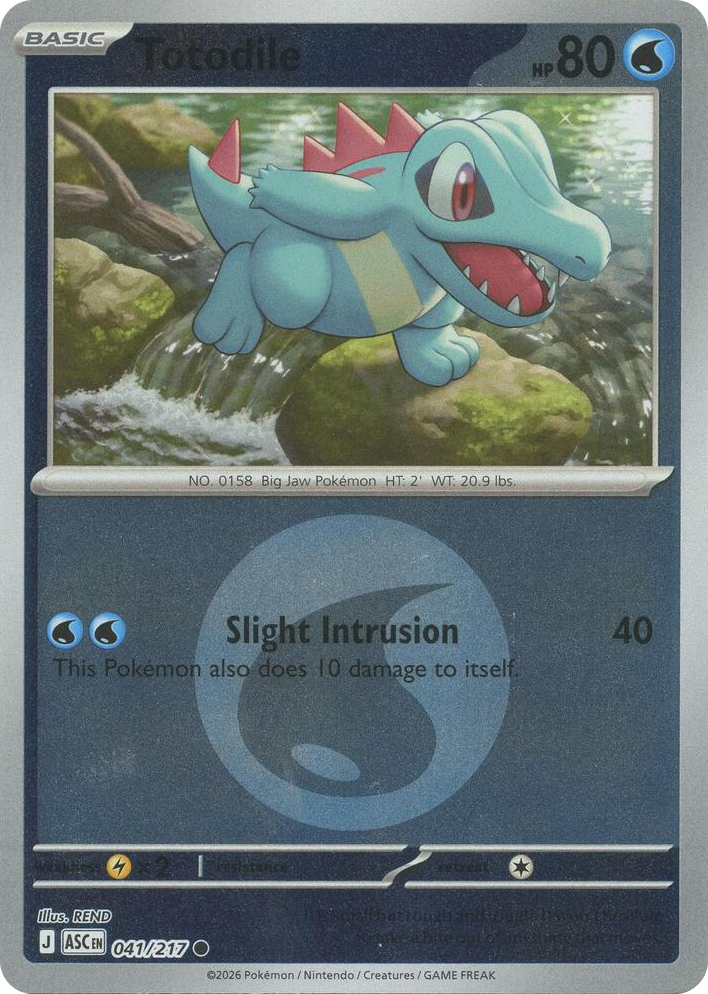0041 Totodile (Energy Symbol Pattern) Common Ascended Heroes