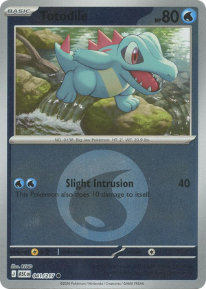 0041 Totodile (Energy Symbol Pattern) Common Ascended Heroes