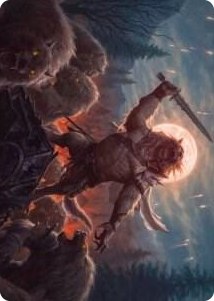 0006 Tovolar, the Midnight Scourge Art Card (06/81) S Art Series: Innistrad: Midnight Hunt